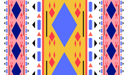 Obraz premium Seamless pattern, textured fabric geometric ornament Vector seamless pattern Designed for fabric or carpet.