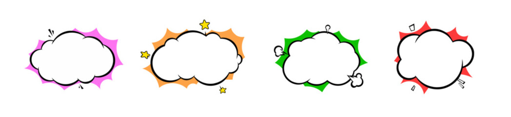 Comic speech bubble.colorful Cartoon comic book text comic pop