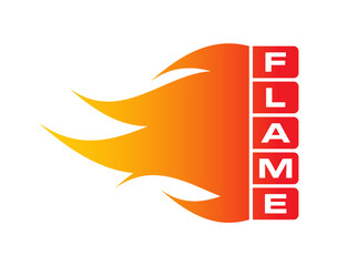 the word flame and flame. flame concept