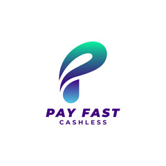 Payfast cashless logo. A gradient logo with the word Payfast in bold letters, representing a cashless payment solution.