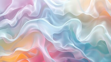 Obraz premium A wallpaper design showcasing a seamless and fluid gradient, transitioning from soothing pastels to vibrant hues, adding an elegant touch to any screen