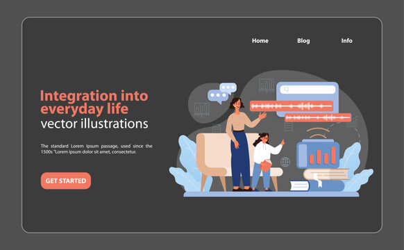 Everyday Brand Integration. Illustration highlighting the seamless incorporation of technology.