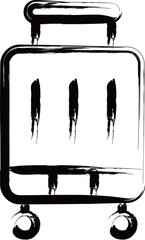 筆書きビジネスアイコン　キャリーバッグ