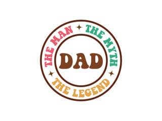 Fathers Day Groovy T-shirt Design