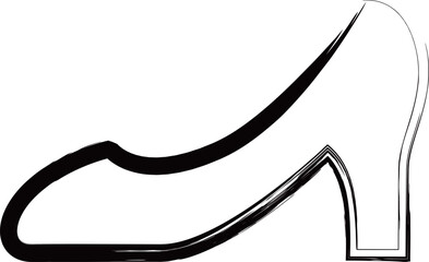 筆書きビジネスアイコン　ハイヒール
