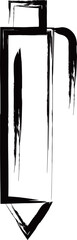 筆書きビジネスアイコン　ペン