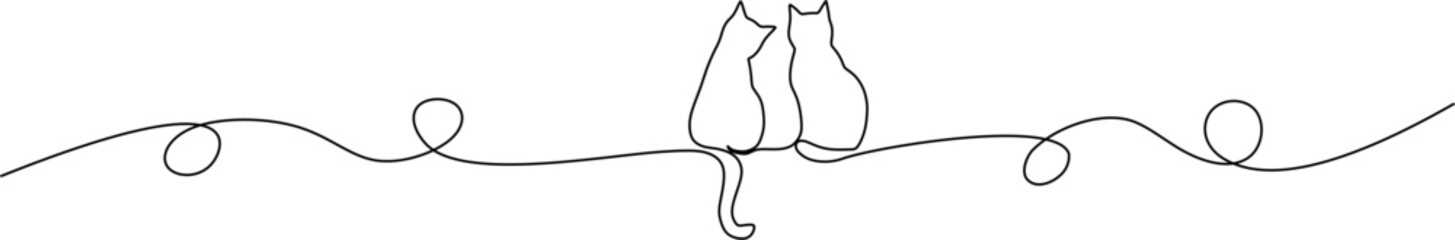 line art cat for a animals day