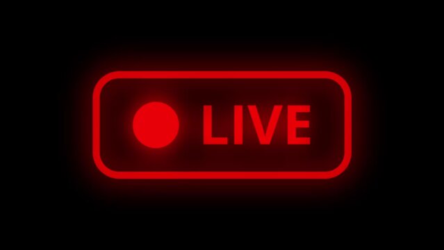 Live text animation with glow style red background for editing.