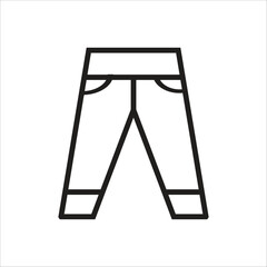 long pants vector icon line template