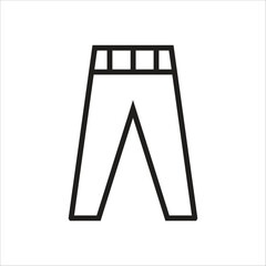 long pants vector icon line template
