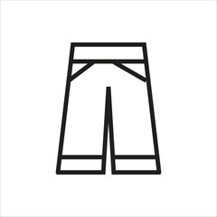 long pants vector icon line template