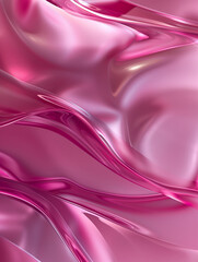 Obraz premium Glänzender pinken Seiden Stoff im edlen Material schön drapiert