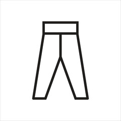 long pants vector icon line template