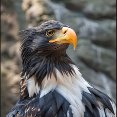 Fototapeta premium Photo stellers sea eagle in nature