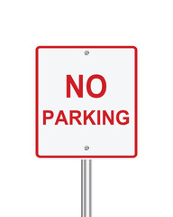 Traffic road sign No parking background