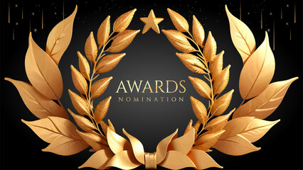Golden Laurel Wreath Winner Award Nomination. Prestigious Recognition in Luxury 3D Design Concept and Abstract Corporate Elegance.