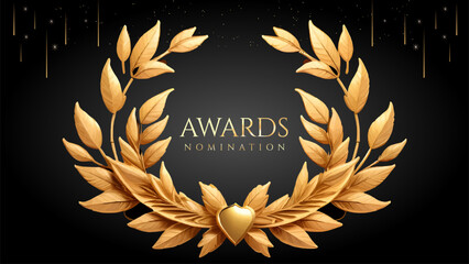 Golden Laurel Wreath Winner Award Nomination. Prestigious Recognition in Luxury 3D Design Concept and Abstract Corporate Elegance.