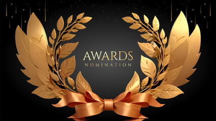 Golden Laurel Wreath Winner Award Nomination. Prestigious Recognition in Luxury 3D Design Concept and Abstract Corporate Elegance.