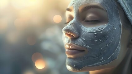 Facial Mask Application at Spa for Relaxation and Skincare. Concept Spa Treatment, Skincare Routine, Relaxation Therapy, Facial Mask Application, Beauty Pamper