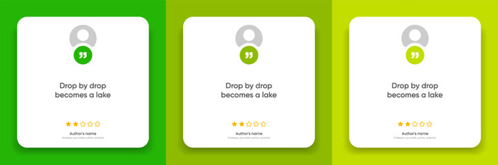 3D bubble testimonial banner, quote, infographic. Social media post template designs for quotes. Empty speech bubbles, quote bubbles and text box. Vector Illustration EPS10.