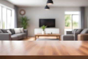 Fototapeta premium empty table in living room 