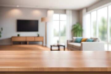 Fototapeta premium empty table in living room 