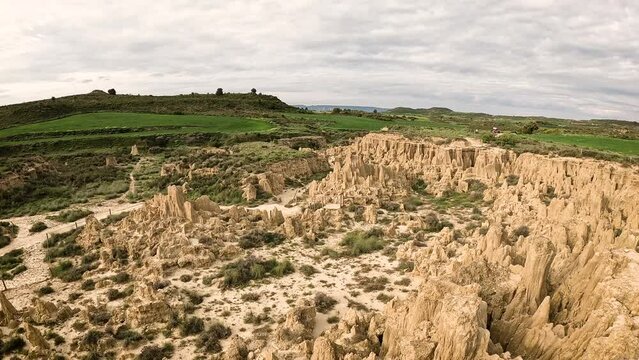 natural sculptures at Aguarales de Valdemilaz, Valpalmas, comarca of Cinco Villas, province of Zaragoza, Aragon, Spain