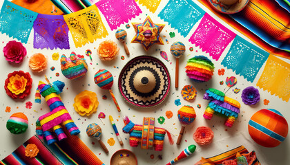 Elaborately Decorated Cinco de Mayo Cultural Display