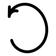 A black arrow pointing to the left - stock vector svg