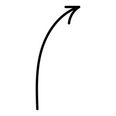 A black arrow is drawn in a spiral shape - stock vector svg