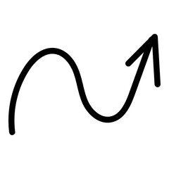 A black arrow pointing upwards - stock vector svg