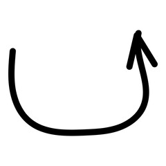 A black arrow pointing upwards - stock vector svg