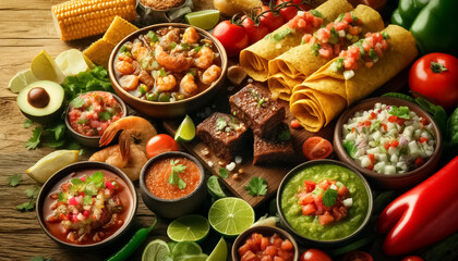 Fototapeta premium Vibrant Cinco de Mayo Cuisine Close-Up