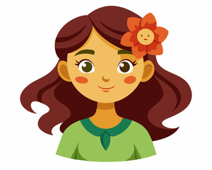 Fototapeta premium girl with a flower