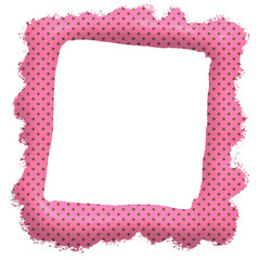 Pink fabric with dots square frame - modern vector graphic resource - ideal for greeting cards, presentations, canva, photography, scrapbooking, cricut, sublimation, stickers, tags
