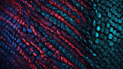 background of a snake skin closeup made with colorful scales