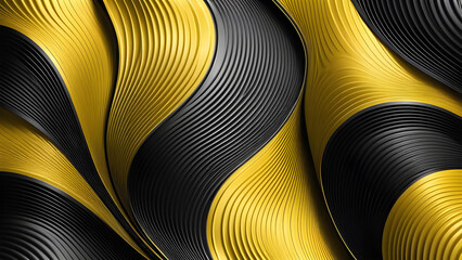 wavy-pattern-background-blending-yellow-and-black-metallic-tones-featuring-sinuous-curves.