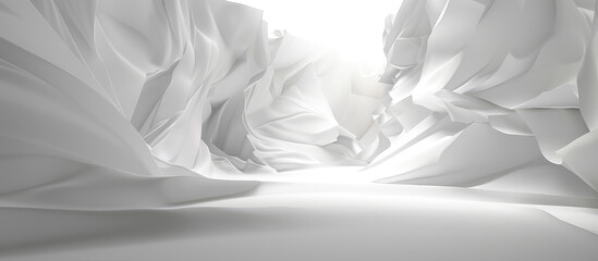 Obraz premium Light color Abstract white background with geometric graphic elements. Simple illustration background for presentation, banner, web. Minimalistic 3d texture.