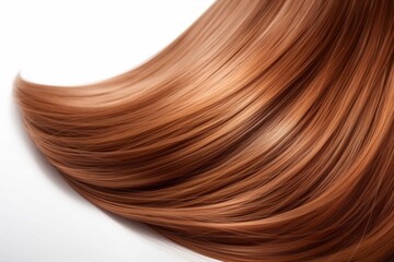 Fototapeta premium A close up of beautiful, glossy, natural red hair flowing with a luxurious texture. Cascading Scarlet Waves. Generative AI