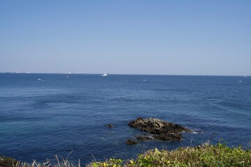 View of Tokyo Bay from Sarushima Park in Yokosuka
