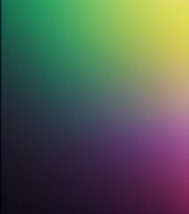 Obraz premium Colorful green, purple and yellow gradient background with grainy texture
