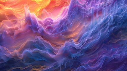 Delve into the enchanting world of fluidic motion, where vibrant colors coalesce into a stunning gradient wave.