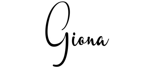 Giona - black color - name written - ideal for websites, presentations, greetings, banners, cards, t-shirt, sweatshirt, prints, cricut, silhouette, sublimation, tag - obrazy, fototapety, plakaty