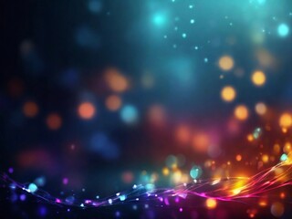 Luminous Dreams Abstract Background Banner with Bokeh blurred Lights