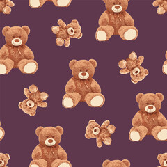 SEAMLESS TEDDY BEARS PATTERN 147