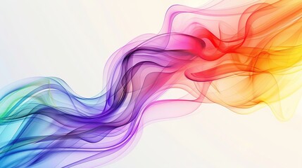 Colorful vector illustration of abstract colorful background with smoke waves, vector art.