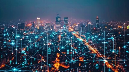 Fototapeta premium Analyzing data to predict customer needs is a technology image. Foster loyalty and trust