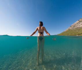 Sea summer landscape. Travel and Holiday concept.