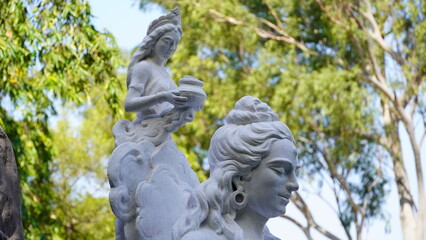 sculpture of god shiva with ganga