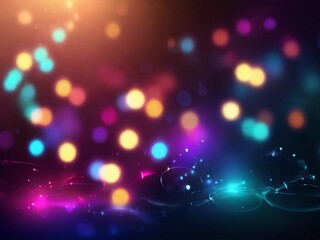 Luminous Dreams Abstract Background Banner with Bokeh blurred Lights